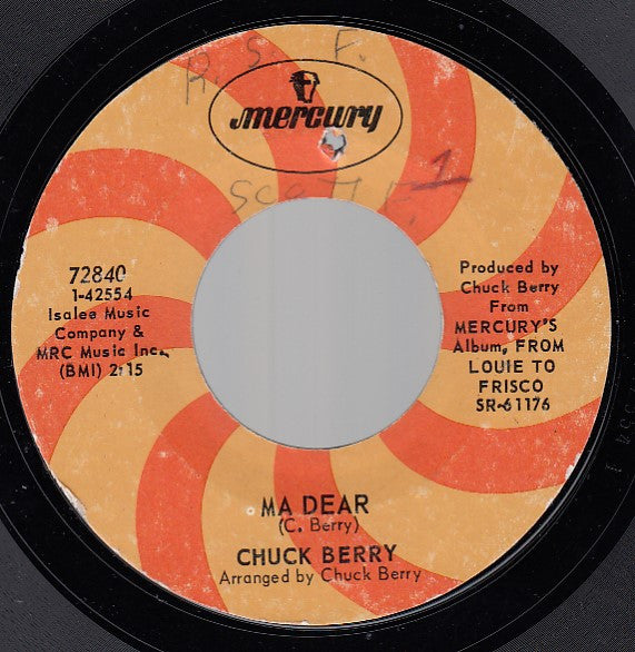 Chuck Berry : Louie To Frisco / Ma Dear (7", Single)