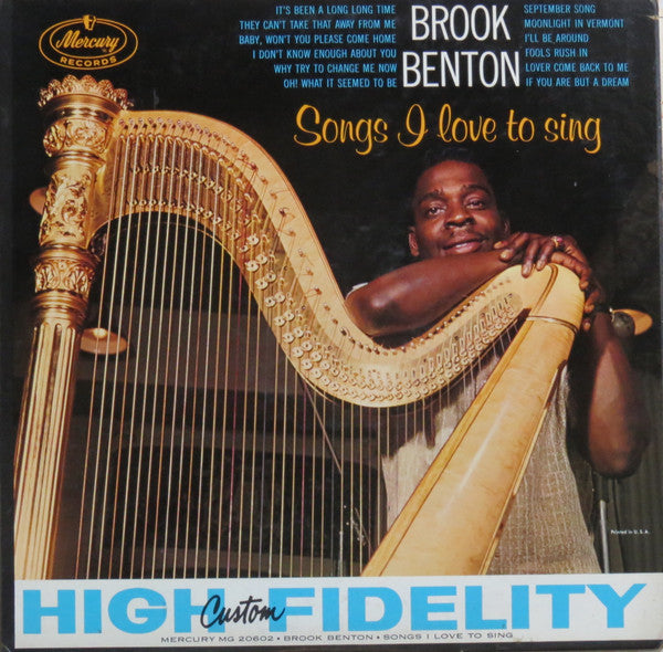 Brook Benton : Songs I Love To Sing (LP, Album, Mono, 1st)