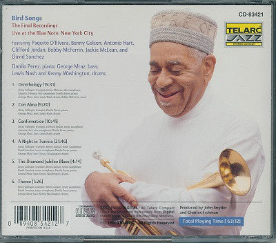 Dizzy Gillespie : Bird Songs (The Final Recordings) (CD, Album)