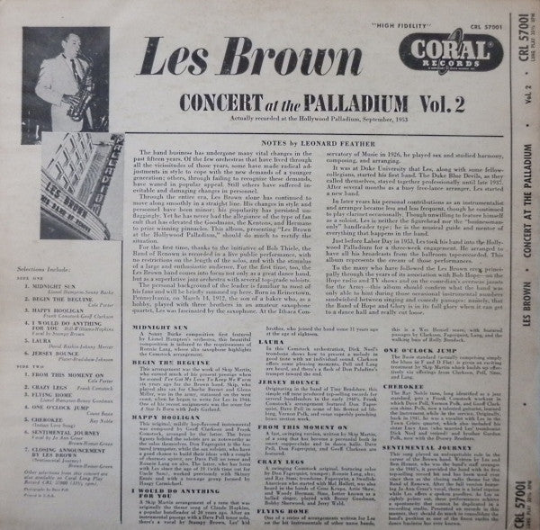 Les Brown And His Band Of Renown : Concert At The Palladium Volume 2 (LP, Album)