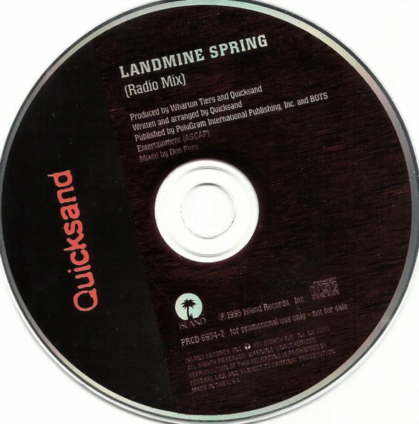 Quicksand (3) : Landmine Spring  (CD, Single, Promo)