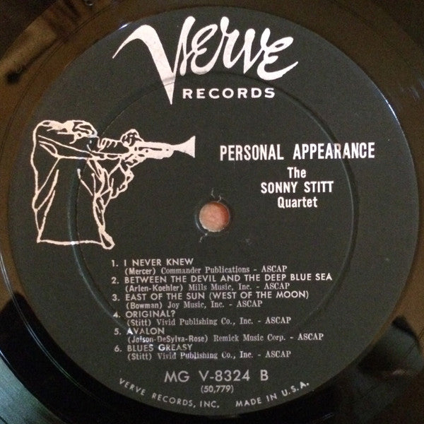 The Sonny Stitt Quartet* : Personal Appearance (LP, Album, Mono)