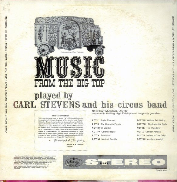 Carl Stevens And His Circus Band : Music From The Big Top (LP, Album)