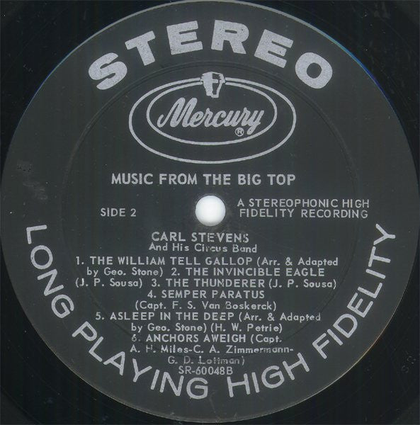 Carl Stevens And His Circus Band : Music From The Big Top (LP, Album)