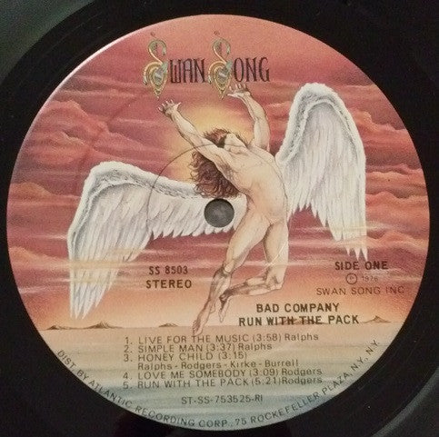 Bad Company (3) : Run With The Pack (LP, Album, RE, RI-)