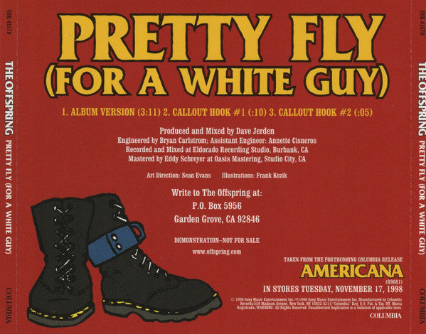 The Offspring : Pretty Fly (For A White Guy) (CD, Single, Promo)
