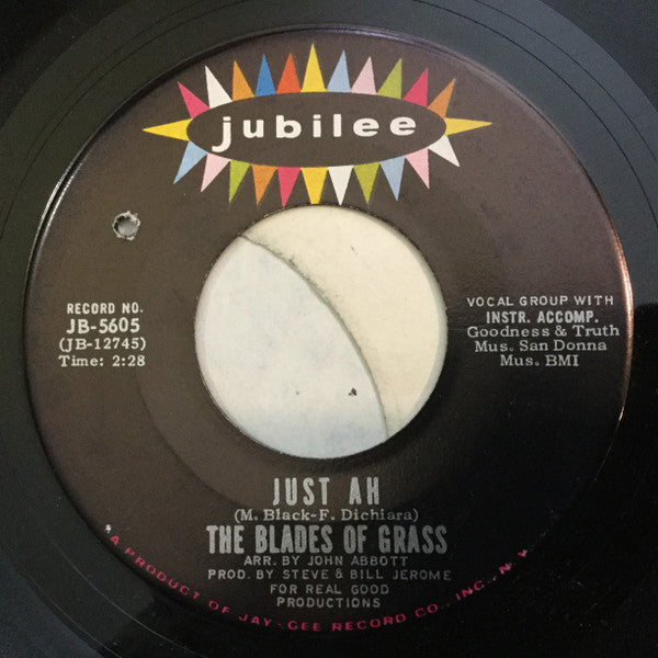 The Blades Of Grass : Just Ah / Help! (7")