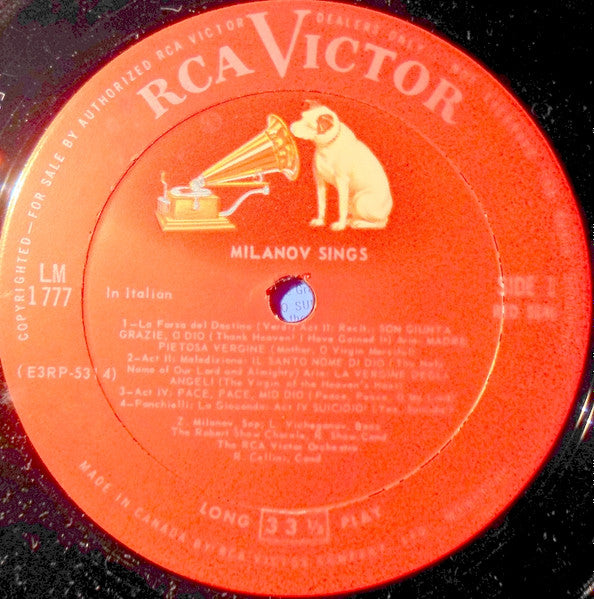 Zinka Milanov : Sings (LP)