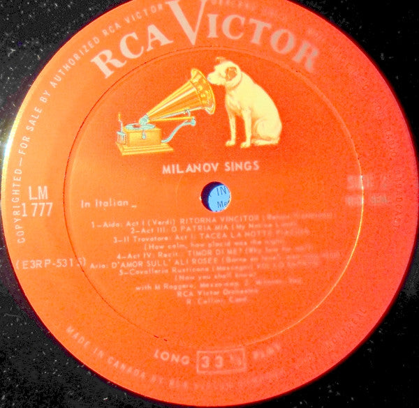 Zinka Milanov : Sings (LP)