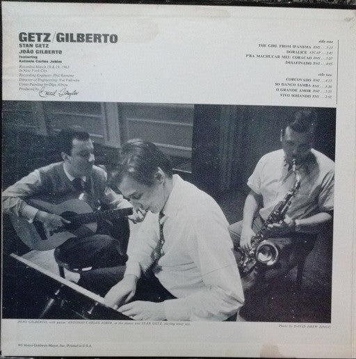 Stan Getz / Joao Gilberto* Featuring Antonio Carlos Jobim : Getz / Gilberto (LP, Album, Mono, Gat)