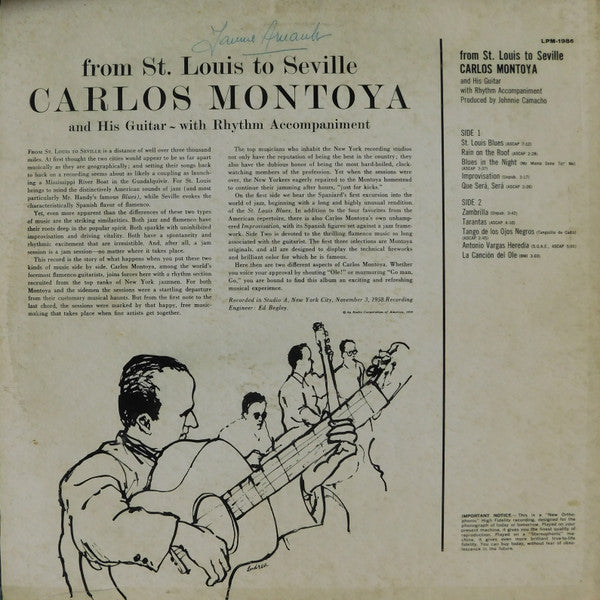 Carlos Montoya : From St. Louis To Seville (LP, Album, Mono)