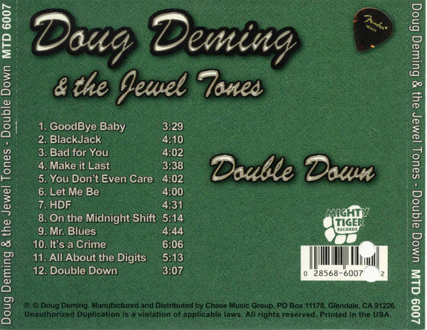 Doug Deming & The Jewel Tones Special Guests Greg "Fingers" Taylor, Rick Holmstrom, Denny Freeman, Chris Codish : Double Down (CD, Album)