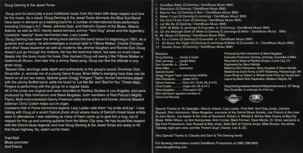 Doug Deming & The Jewel Tones Special Guests Greg "Fingers" Taylor, Rick Holmstrom, Denny Freeman, Chris Codish : Double Down (CD, Album)