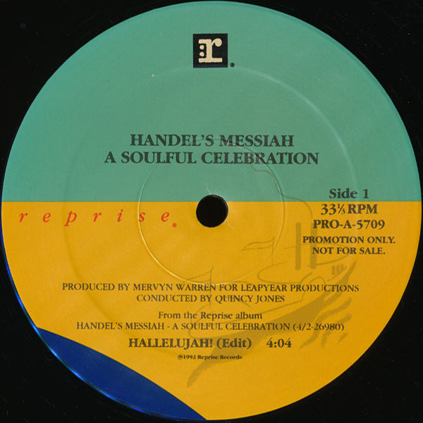 Handel's Messiah (A Soulful Celebration) : Hallelujah! (12", Promo)