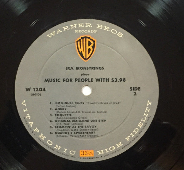 Ira Ironstrings : Ira Ironstrings Plays Music For People With $3.98 (Plus Tax, If Any) (LP)
