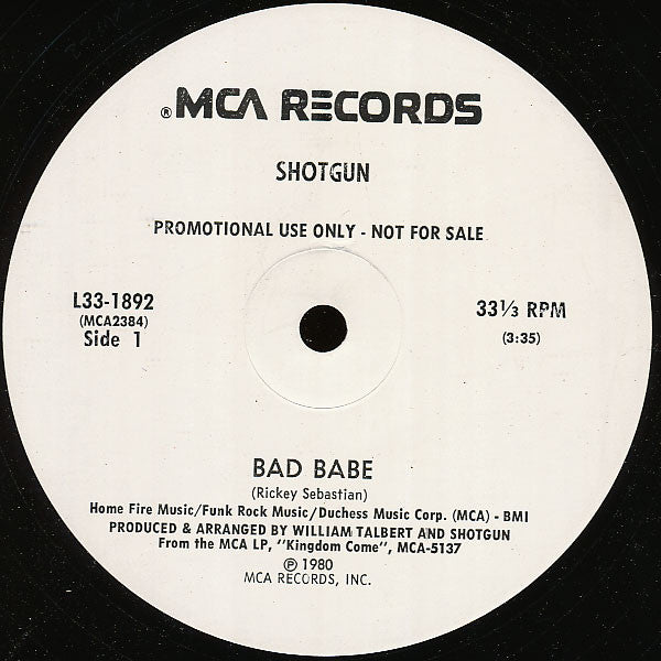 Shotgun (2) : Bad Babe (12", Promo)