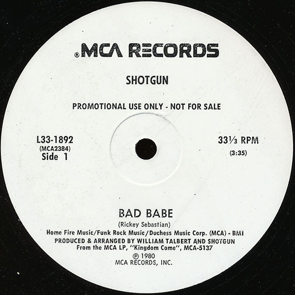 Shotgun (2) : Bad Babe (12", Promo)