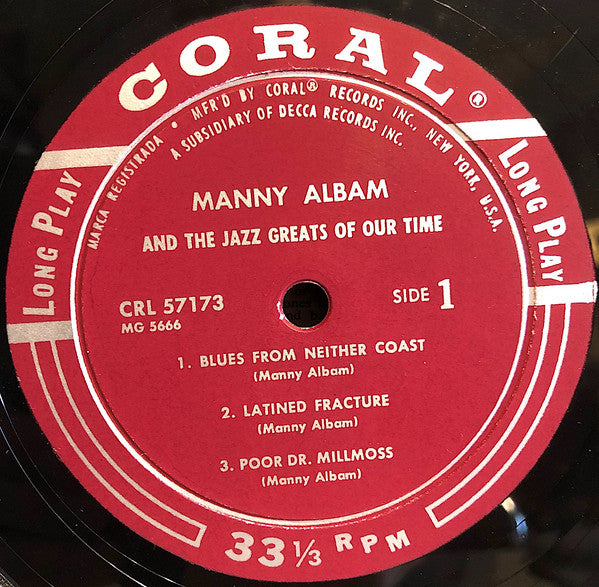 Manny Albam : Manny Albam And The Jazz Greats Of Our Time Vol.1 (LP, Album, Mono)