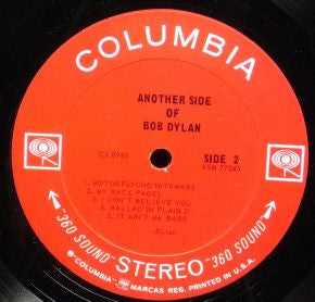 Bob Dylan : Another Side Of Bob Dylan (LP, Album, RP)