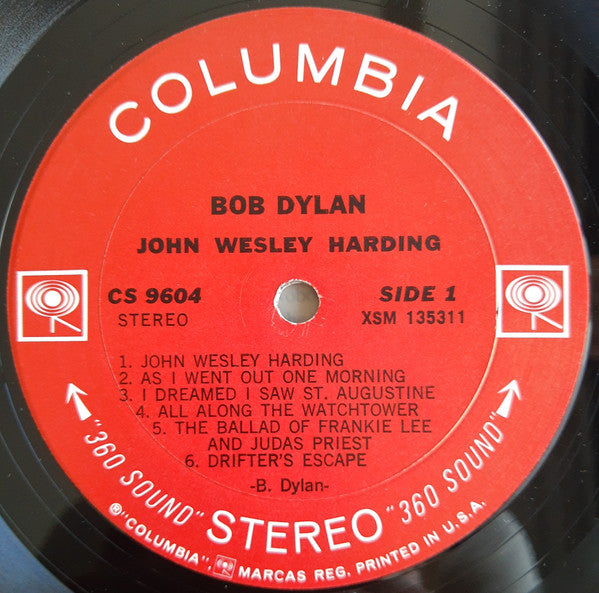 Bob Dylan : John Wesley Harding (LP, Album, Ter)