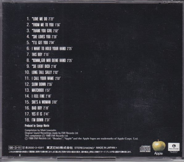 The Beatles : Past Masters • Volume One (CD, Comp, Mono, RE, RM)