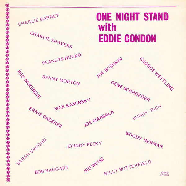 Eddie Condon : One Night Stand With Eddie Condon (LP, Comp, Mono)
