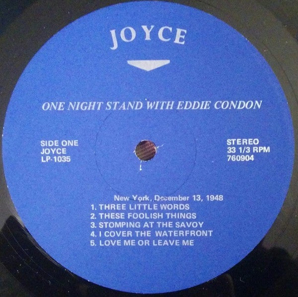 Eddie Condon : One Night Stand With Eddie Condon (LP, Comp, Mono)