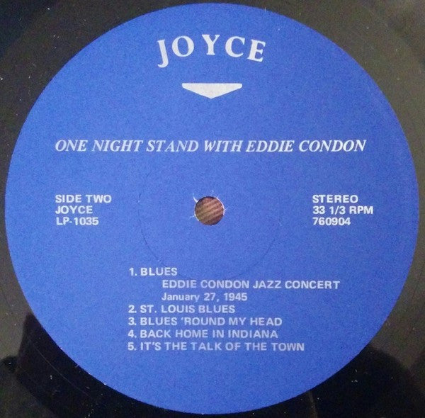 Eddie Condon : One Night Stand With Eddie Condon (LP, Comp, Mono)