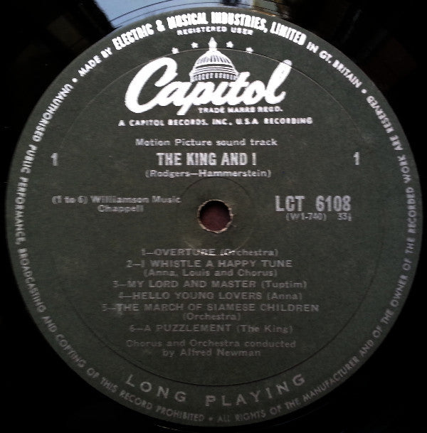 Rodgers & Hammerstein : The King And I (LP, Mono, Bla)