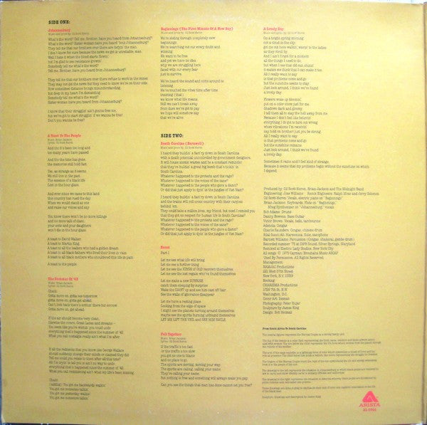 Gil Scott-Heron And Brian Jackson* : From South Africa To South Carolina (LP, Album, PRC)