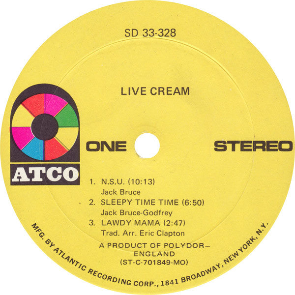 Cream (2) : Live Cream (LP, Album, Mon)