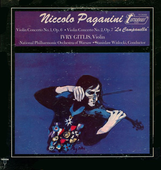 Niccolò Paganini, Ivry Gitlis : Violin Concerto No. 1, Op. 6 • Violin Concerto No. 2, Op. 7 "La Campanella" (LP)