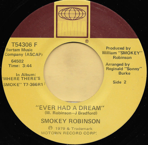 Smokey Robinson : Cruisin' / Ever Had A Dream (7", Single)