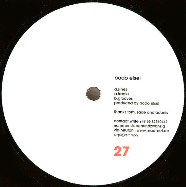 Bodo Elsel : Sines (12")