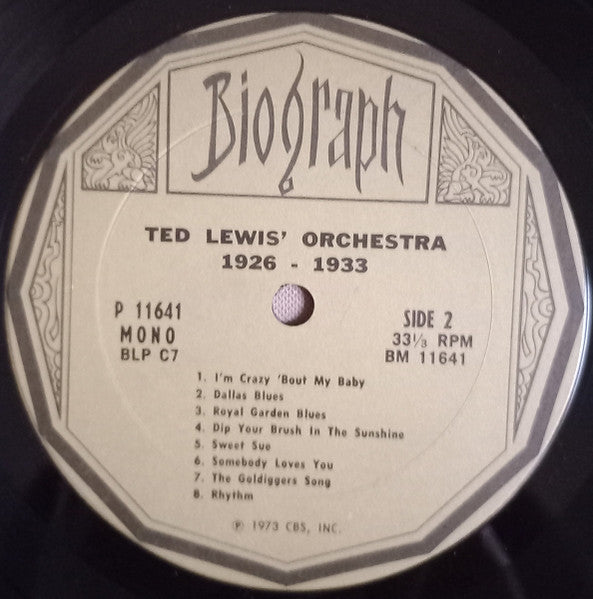 Ted Lewis And His Orchestra : Ted Lewis' Orchestra 1926-1933 (LP, Comp)