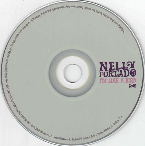 Nelly Furtado : I'm Like A Bird (CD, Single, Promo)