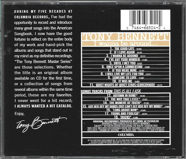 Tony Bennett : I Wanna Be Around... (CD, RE)