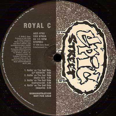 Royal C : Rollin' On The East Side / Eye For An Eye (12", Promo)