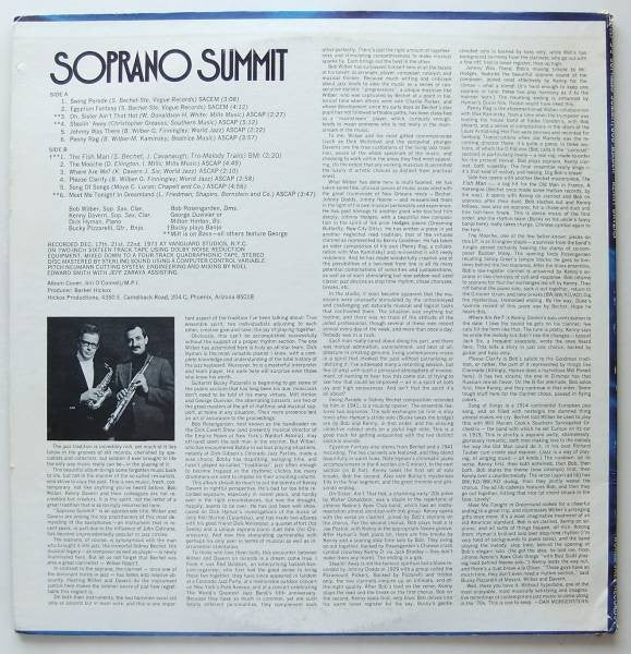 Bob Wilber & Kenny Davern : Soprano Summit (LP, Album, RE)