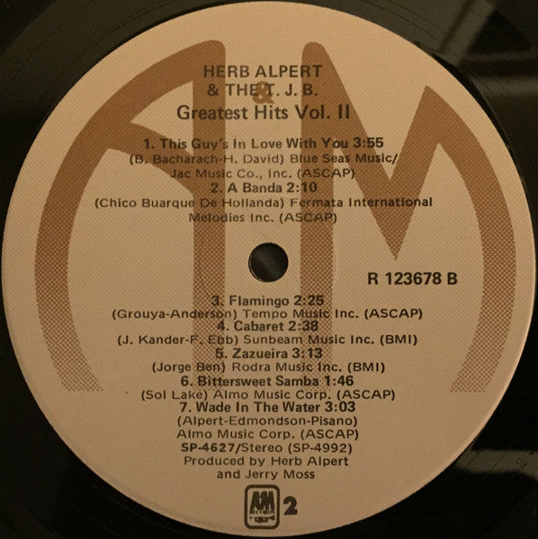 Herb Alpert & The Tijuana Brass : Greatest Hits Vol. 2 (LP, Comp)