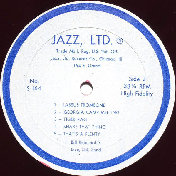 Bill Reinhardt : Reinhardt! Reinhardt!! Where Were You Last Night? "At Jazz, Ltd. Of Course" (LP, Album, Mono, Red)