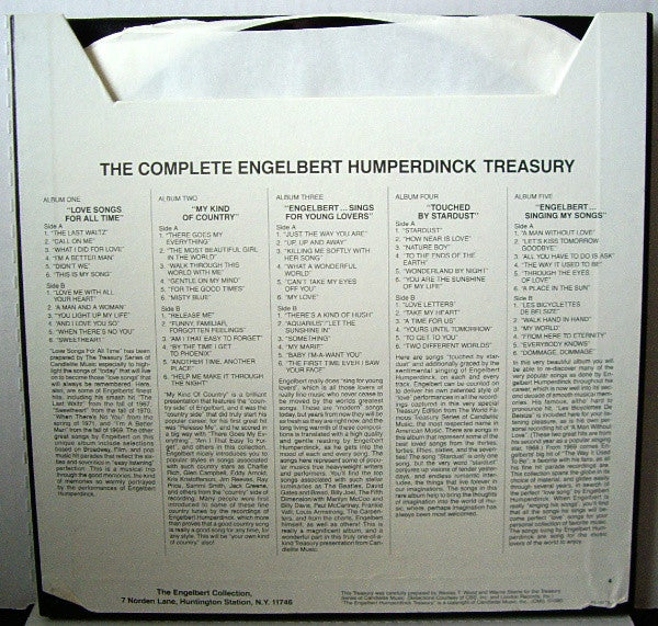 Engelbert Humperdinck : The Complete Engelbert Golden Treasury (5xLP, Comp + Box)