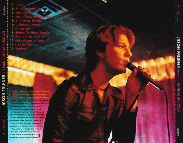 Jason Falkner : Presents Author Unknown (CD, Advance, Album, Promo)