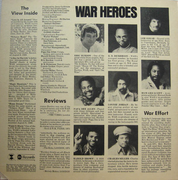 Eric Burdon & War : Love Is All Around (LP, Album)