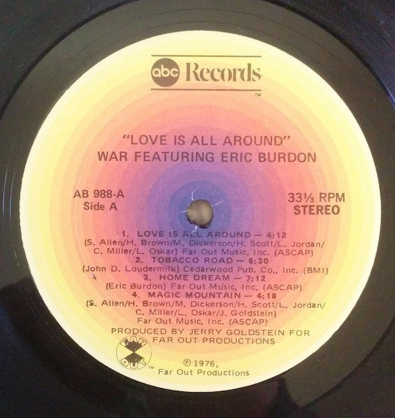 Eric Burdon & War : Love Is All Around (LP, Album)