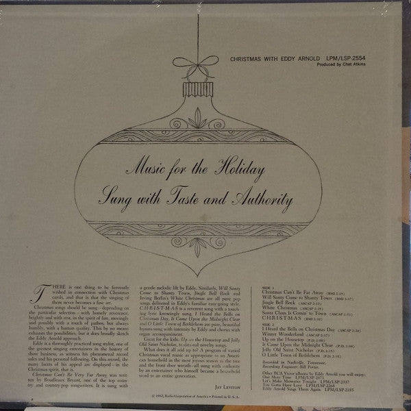 Eddy Arnold : Christmas With Eddy Arnold (LP)