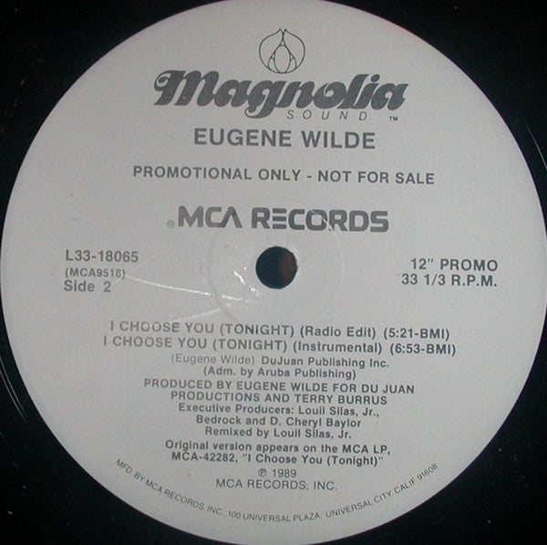 Eugene Wilde : I Choose You (Tonight) (12", Single, Promo, Pin)