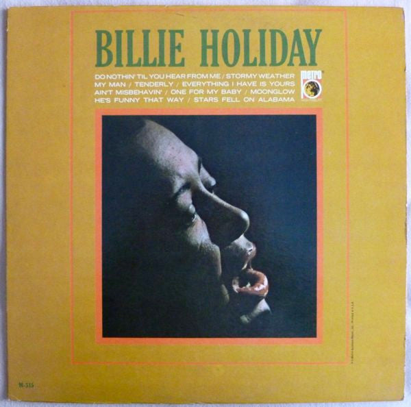 Billie Holiday : Billie Holiday (LP, Comp, Mono)