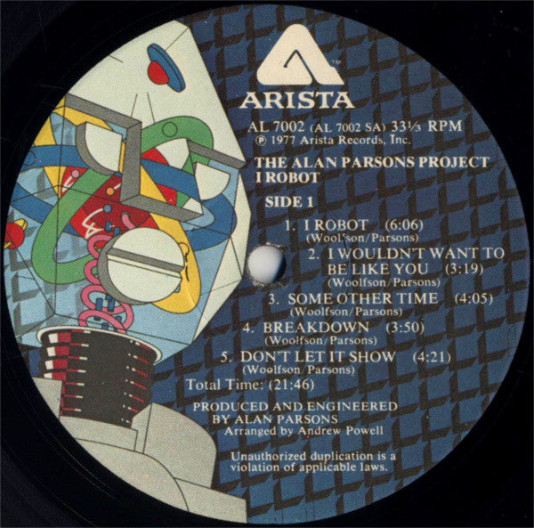 The Alan Parsons Project : I Robot (LP, Album, Wad)
