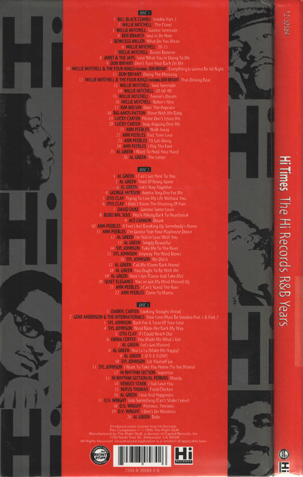 Various : Hi Times (The Hi Records R&B Years) (3xCD, Comp + Box)